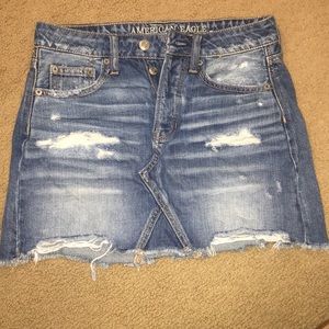 Denim mini skirt